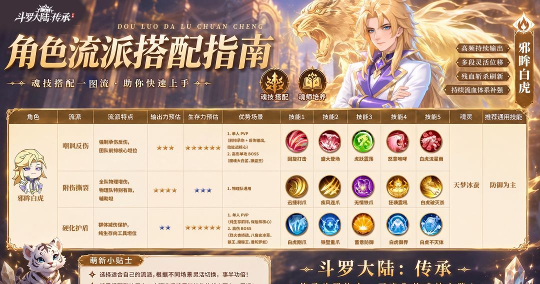 斗罗大陆：传承邪眸白虎魂技搭配指南