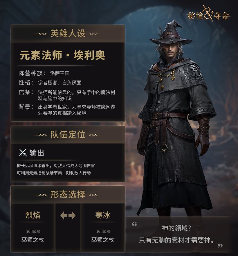 秘境夺金元素法师·埃利奥介绍