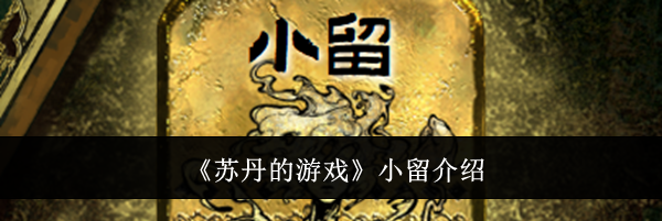 《苏丹的游戏》小留介绍