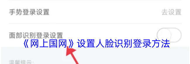《网上国网》设置人脸识别登录方法