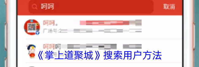 《掌上道聚城》搜索用户方法