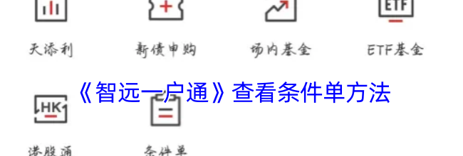《智远一户通》查看条件单方法