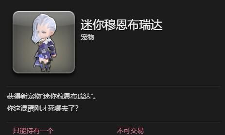 《最终幻想14：水晶世界》迷你穆恩布瑞达宠物获得方法
